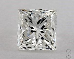 This princess cut 1 carat H color si1 clarity has a diamond grading report from GIA