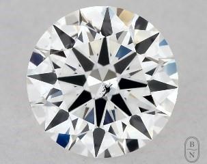 This 0.5 carat  round diamond E color si1 clarity has Excellent proportions and a diamond grading report from GIA