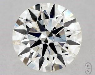 This 0.52 carat  round diamond I color vvs2 clarity has Excellent proportions and a diamond grading report from GIA