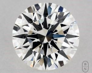 This 0.52 carat  round diamond I color vvs2 clarity has Excellent proportions and a diamond grading report from GIA