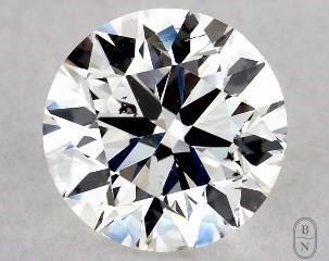 This 1 carat  round diamond H color si1 clarity has Very Good proportions and a diamond grading report from GIA