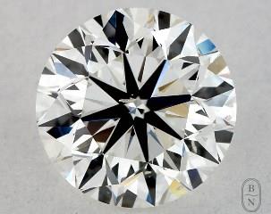 This 1.01 carat  round diamond H color si1 clarity has Very Good proportions and a diamond grading report from GIA