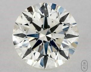 This 1.02 carat  round diamond K color si1 clarity has Excellent proportions and a diamond grading report from GIA